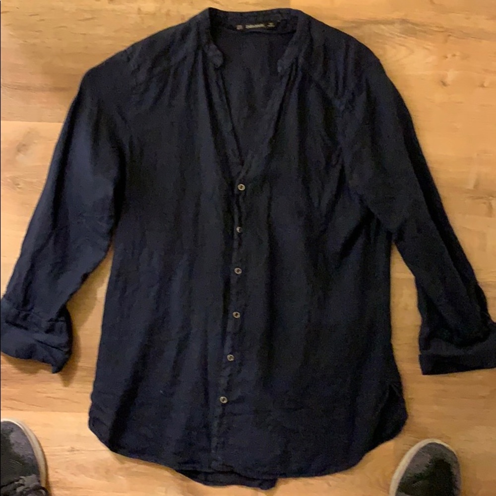 Zara linen blouse
